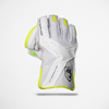 Huntsman Wicket Keeping Gloves - White-Fluorecent Green