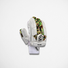 Neon Cricket Batting Gloves - White-Green Camouflage