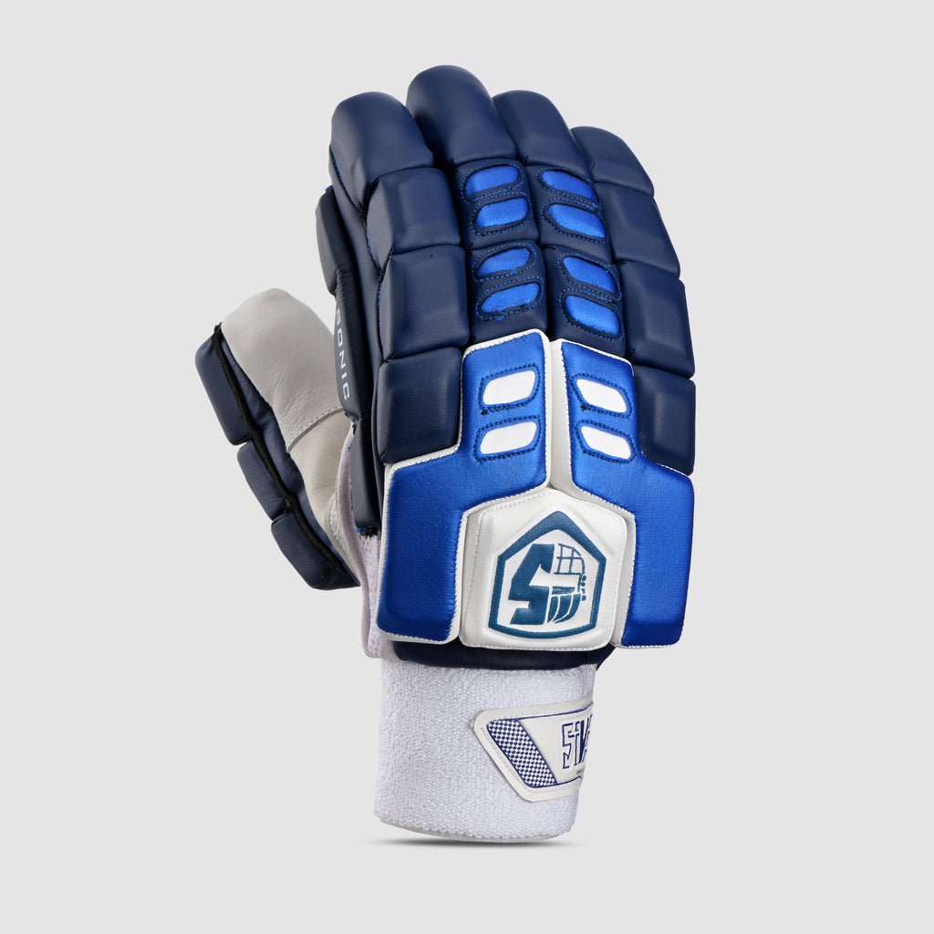 Sonic Batting Gloves White Navy Blue Light Blue