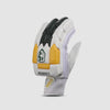 Carbon Batting Gloves - White-Green-Mustard