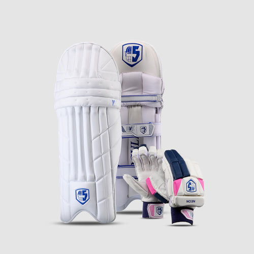 Hercules White Pads & Neon Gloves Combo