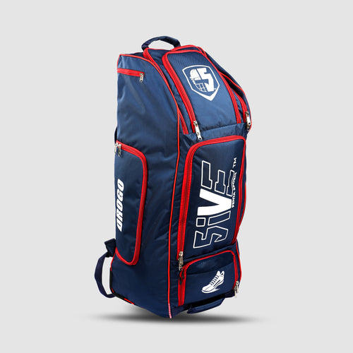 Drogo Pro Duffle Kit Bag - Navy Blue & Red