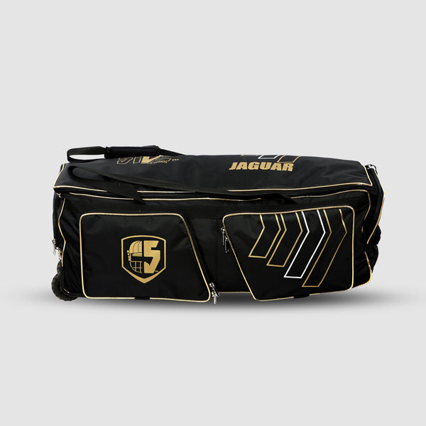 Jaguar Wheelie Kit bag Black Gold 5ivebypenta