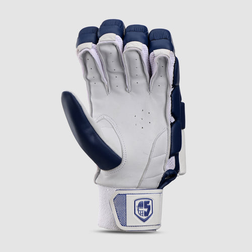 Sonic Batting Gloves - White-Navy Blue-Light Blue